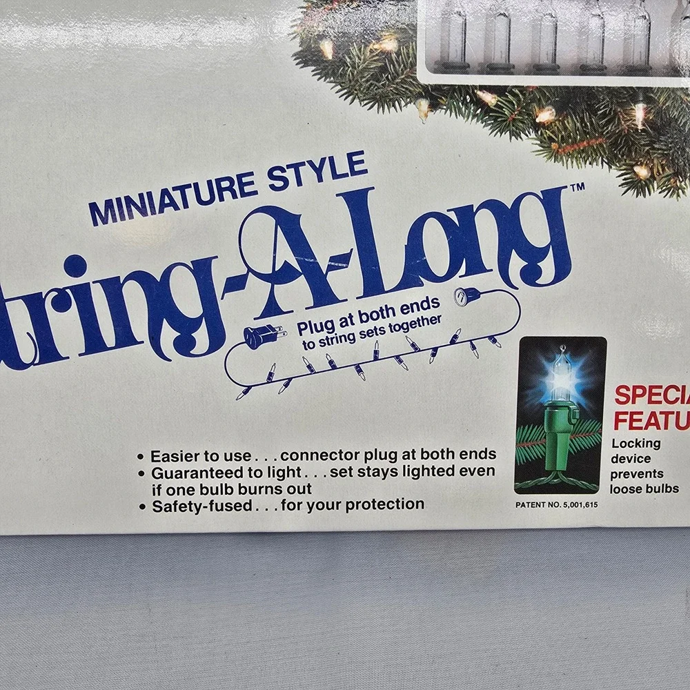 GE String-A-Long 70 Light Set Clear Miniature Indoor Outdoor Vintage 32ft 17758